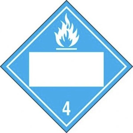 Accuform BLANK DOT PLACARD HAZARD CLASS 4 MPL4DG4BMG100 MPL4DG4BMG100